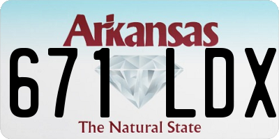AR license plate 671LDX