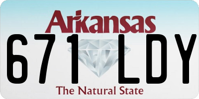 AR license plate 671LDY