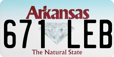 AR license plate 671LEB