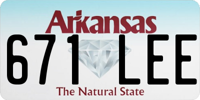 AR license plate 671LEE