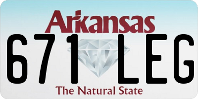 AR license plate 671LEG