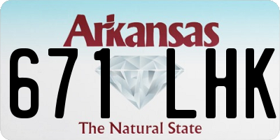 AR license plate 671LHK