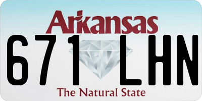 AR license plate 671LHN
