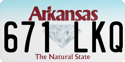 AR license plate 671LKQ
