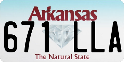 AR license plate 671LLA