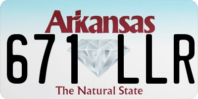 AR license plate 671LLR
