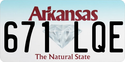 AR license plate 671LQE