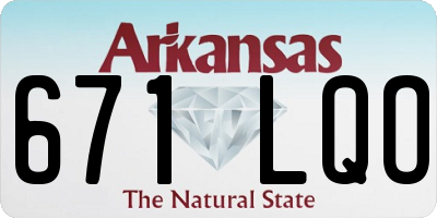 AR license plate 671LQO