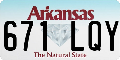 AR license plate 671LQY