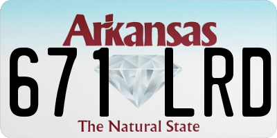 AR license plate 671LRD