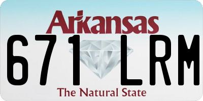 AR license plate 671LRM
