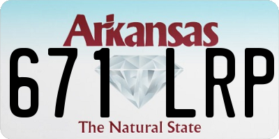 AR license plate 671LRP