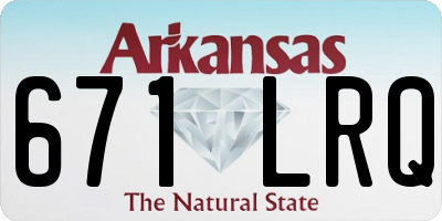 AR license plate 671LRQ