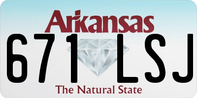 AR license plate 671LSJ