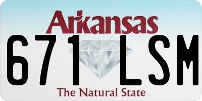 AR license plate 671LSM