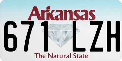 AR license plate 671LZH