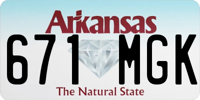 AR license plate 671MGK