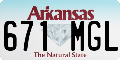 AR license plate 671MGL