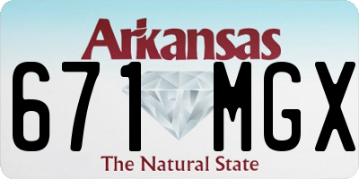 AR license plate 671MGX