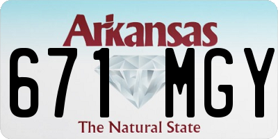 AR license plate 671MGY