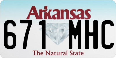 AR license plate 671MHC