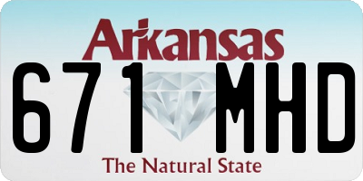 AR license plate 671MHD