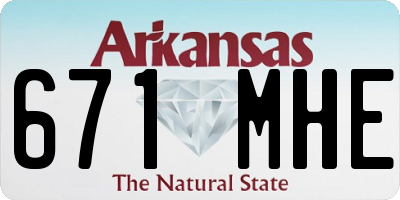 AR license plate 671MHE