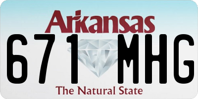 AR license plate 671MHG
