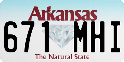 AR license plate 671MHI