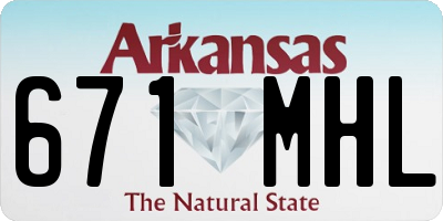 AR license plate 671MHL