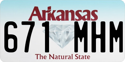 AR license plate 671MHM