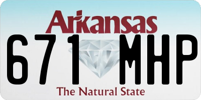 AR license plate 671MHP