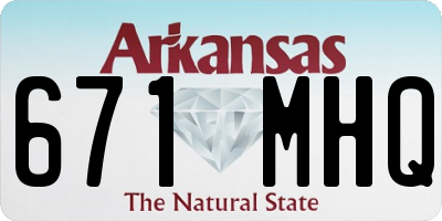 AR license plate 671MHQ