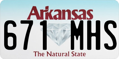 AR license plate 671MHS
