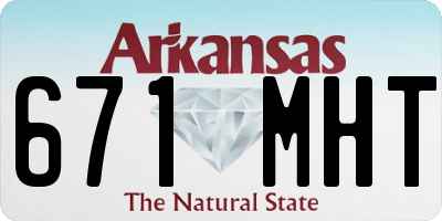 AR license plate 671MHT