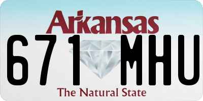 AR license plate 671MHU