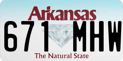AR license plate 671MHW