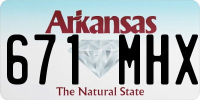 AR license plate 671MHX