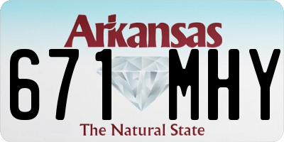 AR license plate 671MHY