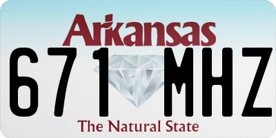 AR license plate 671MHZ
