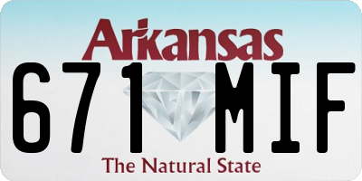 AR license plate 671MIF