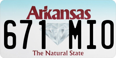 AR license plate 671MIO