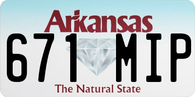 AR license plate 671MIP