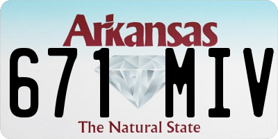 AR license plate 671MIV