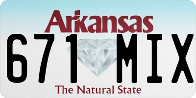 AR license plate 671MIX