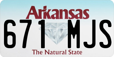 AR license plate 671MJS