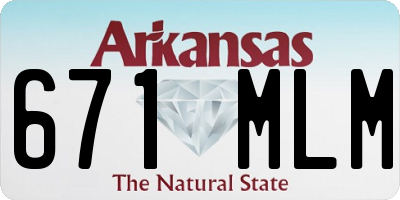 AR license plate 671MLM