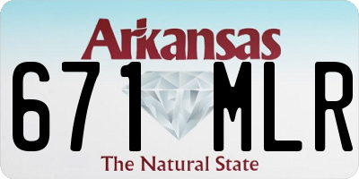 AR license plate 671MLR