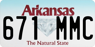 AR license plate 671MMC