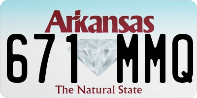 AR license plate 671MMQ